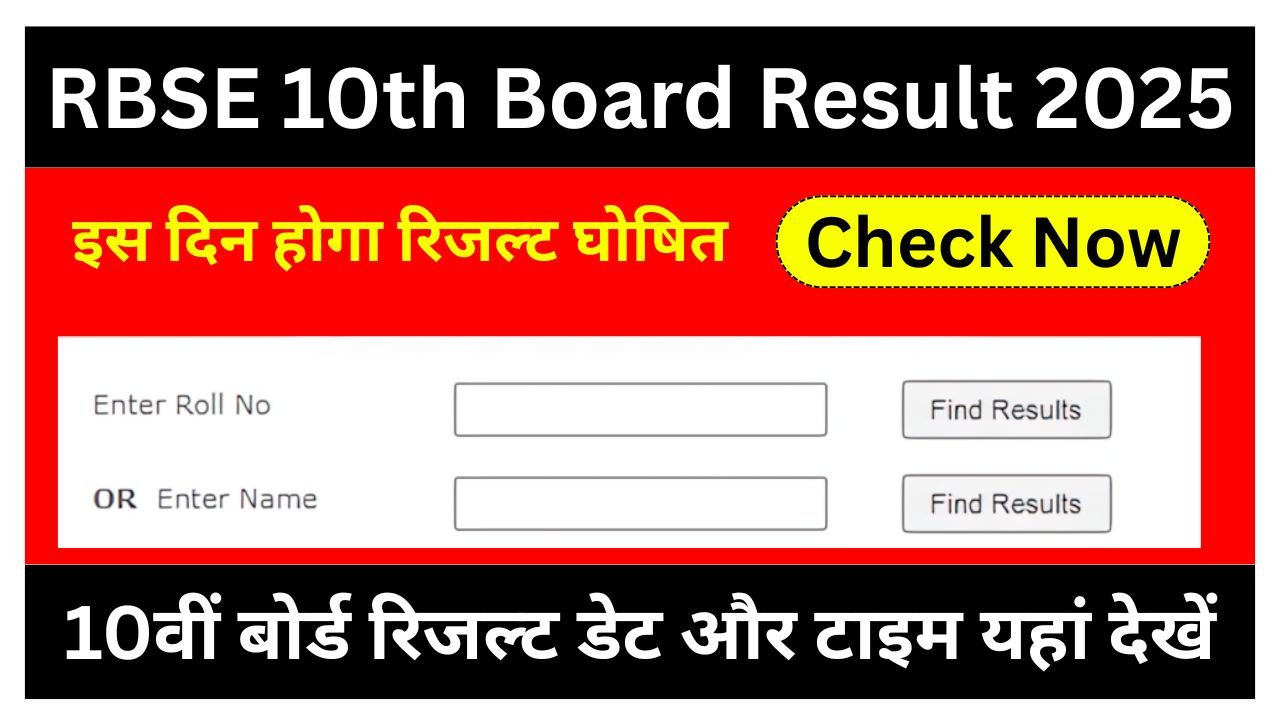RBSE 10th Board Result 2025