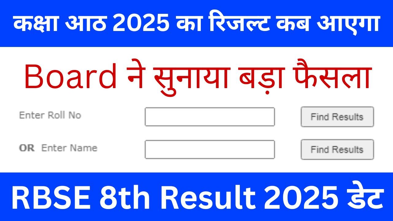 Rajasthan Board 8th Class Result 2025